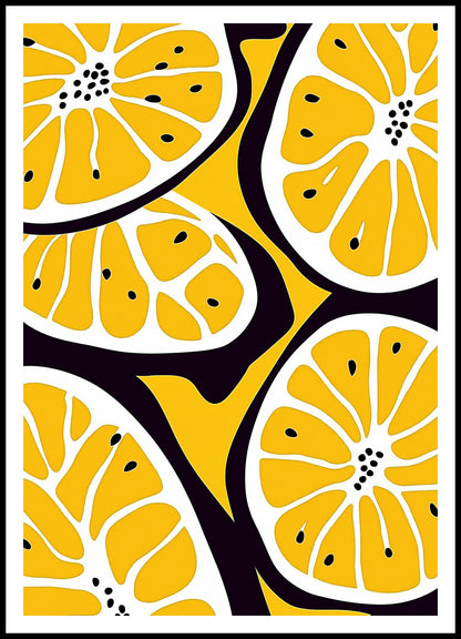 Plakat  Nowoczesny Owoce I Cytryny I  Pop Art Vintage do Salonu