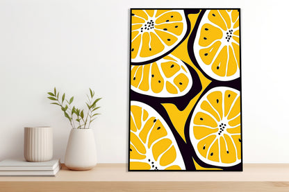 Plakat  Nowoczesny Owoce I Cytryny I  Pop Art Vintage do Salonu