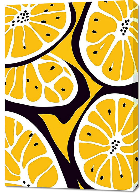 Obraz  Nowoczesny Owoce I Cytryny I  Pop Art Vintage do Salonu