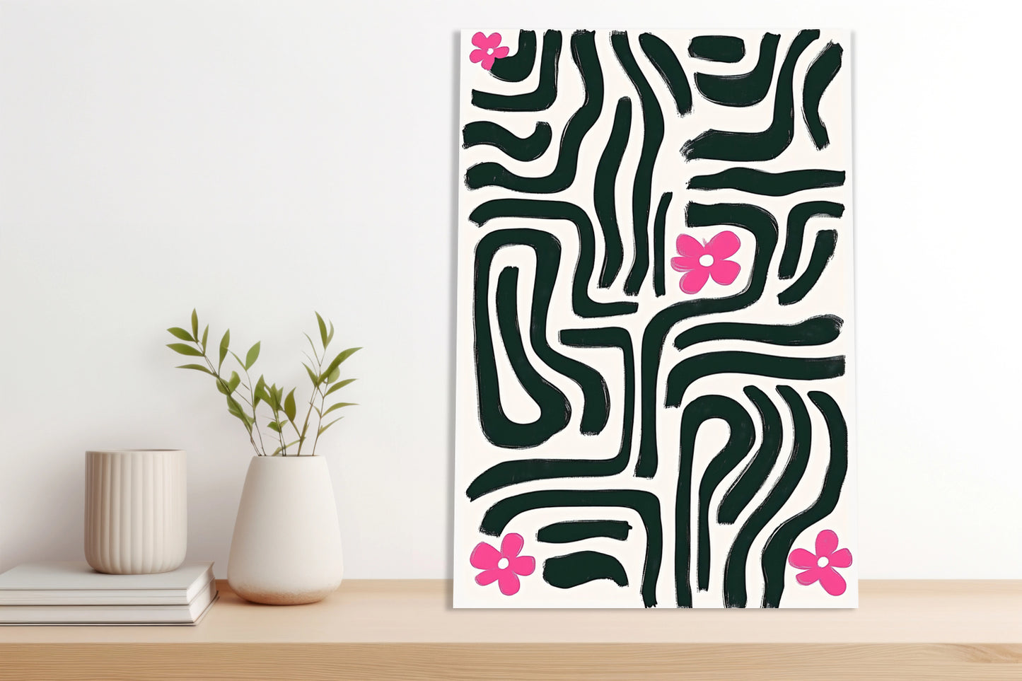 Obraz  Kreski Minimalistyczny , Wnętrza Styl Skandynawski, Boho