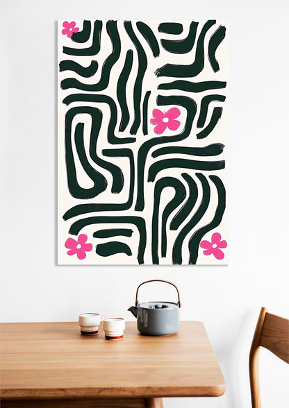 Obraz  Kreski Minimalistyczny , Wnętrza Styl Skandynawski, Boho