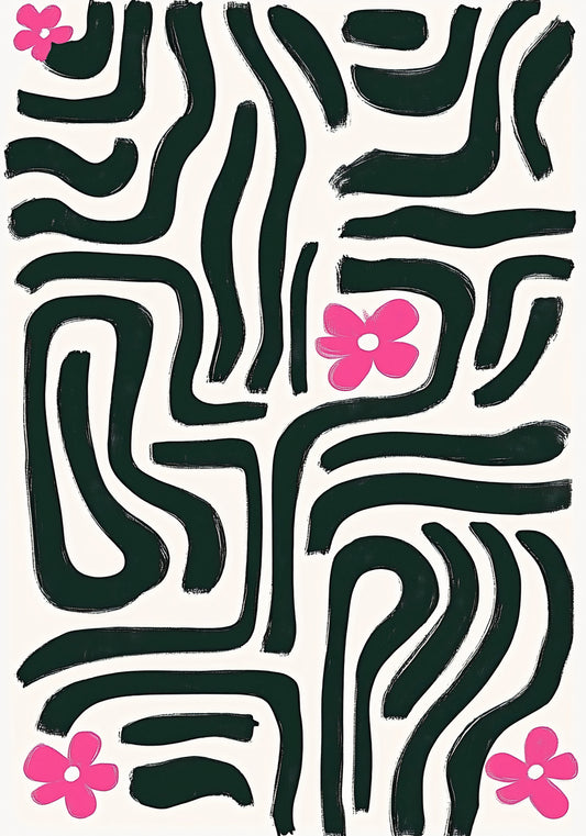 Plakat  Kreski Minimalistyczny , Wnętrza Styl Skandynawski, Boho