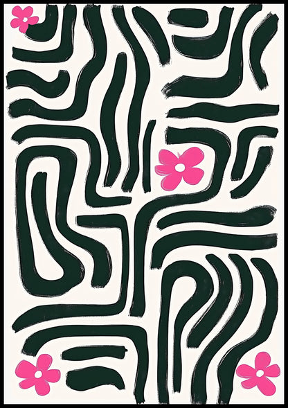 Plakat  Kreski Minimalistyczny , Wnętrza Styl Skandynawski, Boho