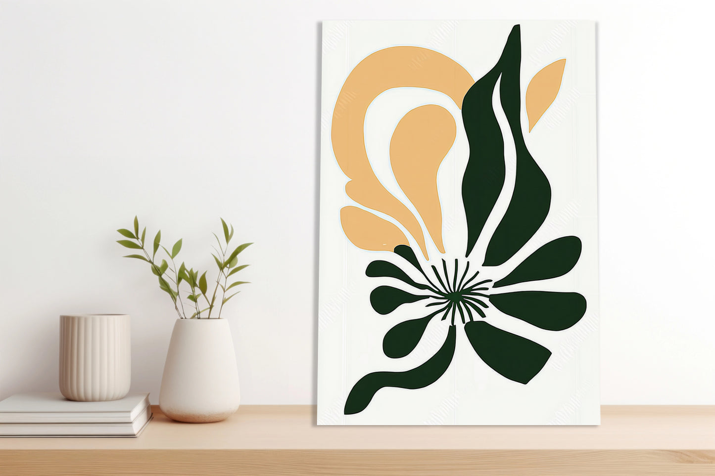 Obraz  Kwiat Minimalistyczny , Wnętrza Styl Skandynawski, Boho