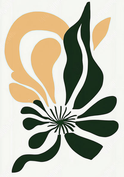 Plakat  Kwiat Minimalistyczny , Wnętrza Styl Skandynawski, Boho