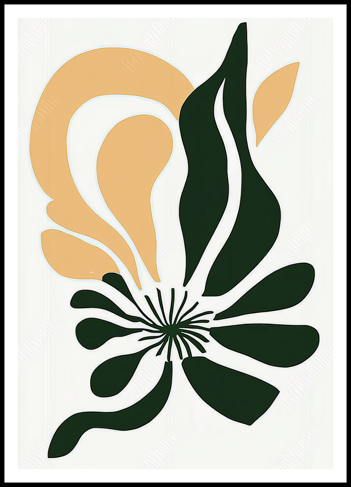 Plakat  Kwiat Minimalistyczny , Wnętrza Styl Skandynawski, Boho