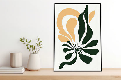 Plakat  Kwiat Minimalistyczny , Wnętrza Styl Skandynawski, Boho