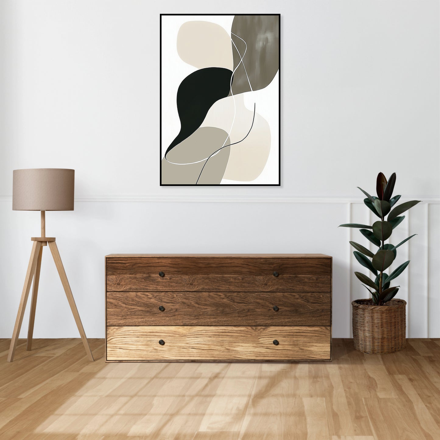 Plakat  Liniowy Minimalistyczny , Wnętrza Styl Skandynawski, Boho
