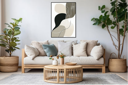Plakat  Liniowy Minimalistyczny , Wnętrza Styl Skandynawski, Boho