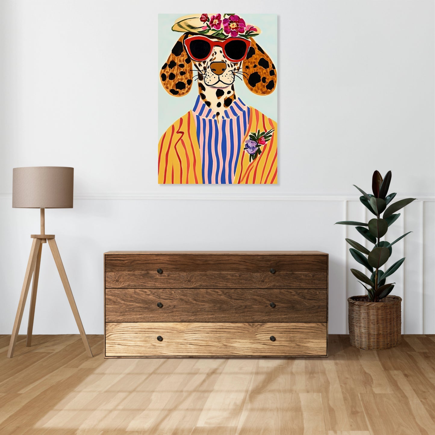Obraz   Portret Zwierząt | Pies w Okularach | Pop Art