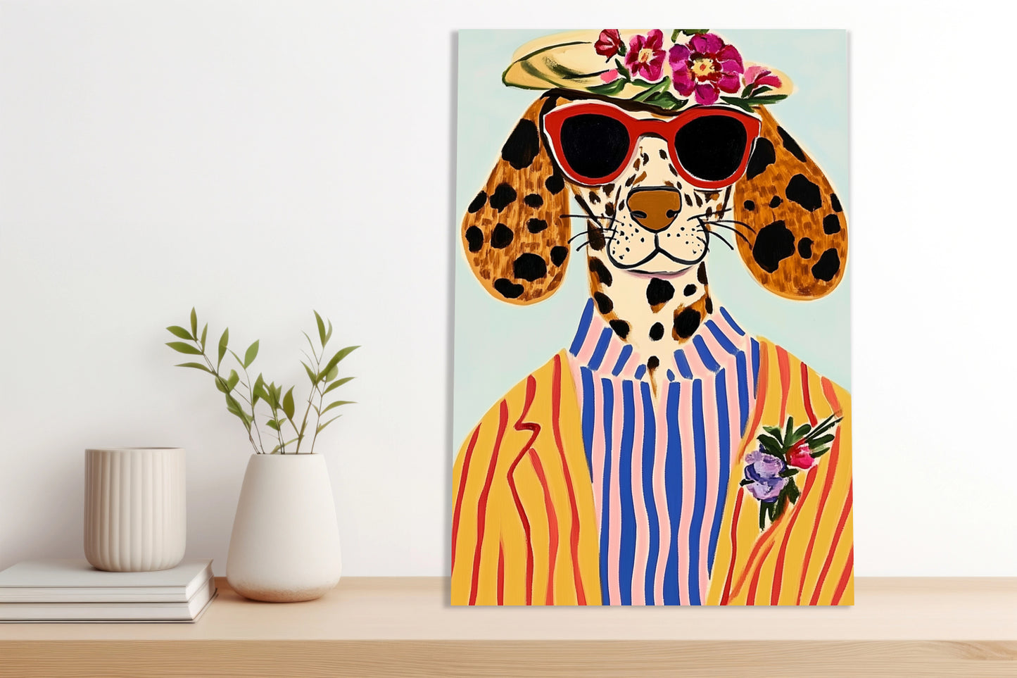Obraz   Portret Zwierząt | Pies w Okularach | Pop Art