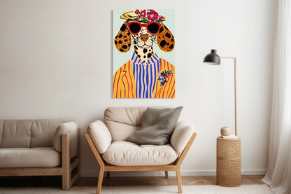 Obraz   Portret Zwierząt | Pies w Okularach | Pop Art