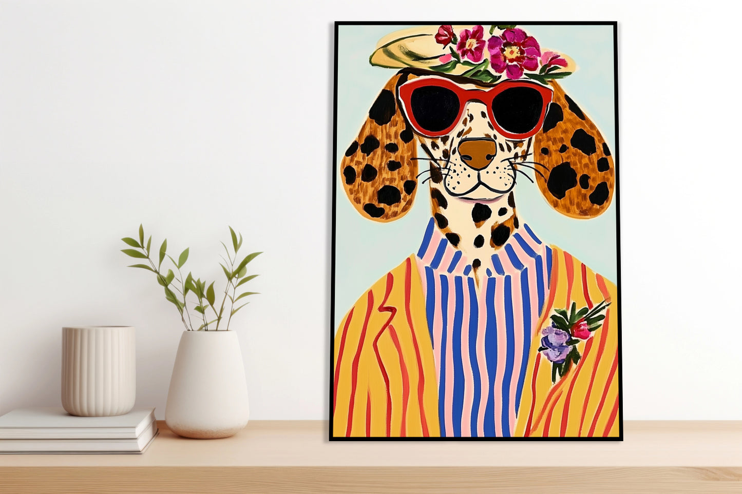 Plakat   Portret Zwierząt | Pies w Okularach | Pop Art