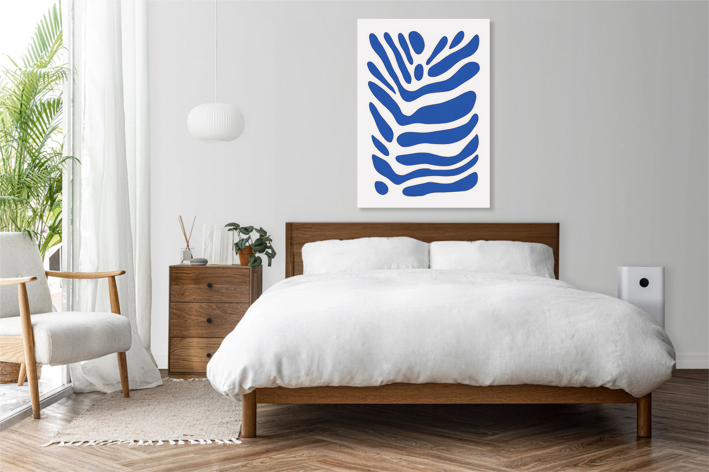 Obraz  Fala Minimalistyczny , Wnętrza Styl Skandynawski, Boho