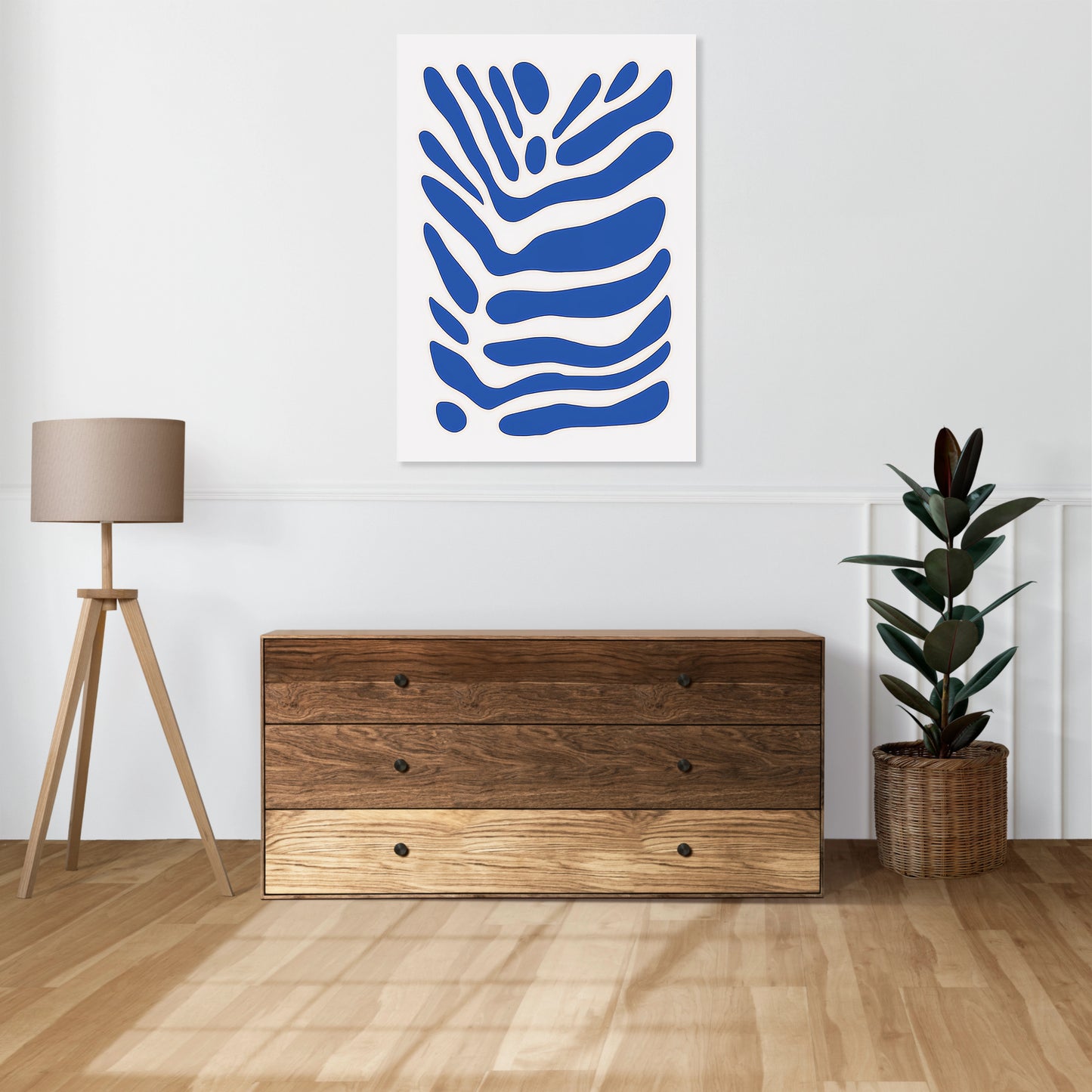 Obraz  Fala Minimalistyczny , Wnętrza Styl Skandynawski, Boho