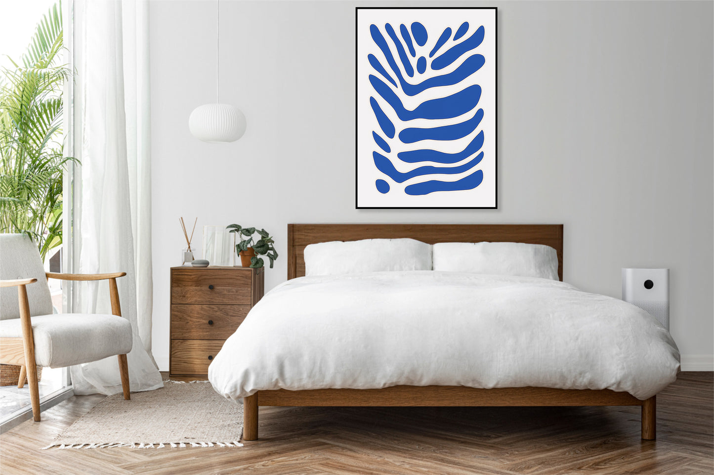 Plakat  Fala Minimalistyczny , Wnętrza Styl Skandynawski, Boho