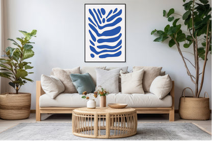 Plakat  Fala Minimalistyczny , Wnętrza Styl Skandynawski, Boho