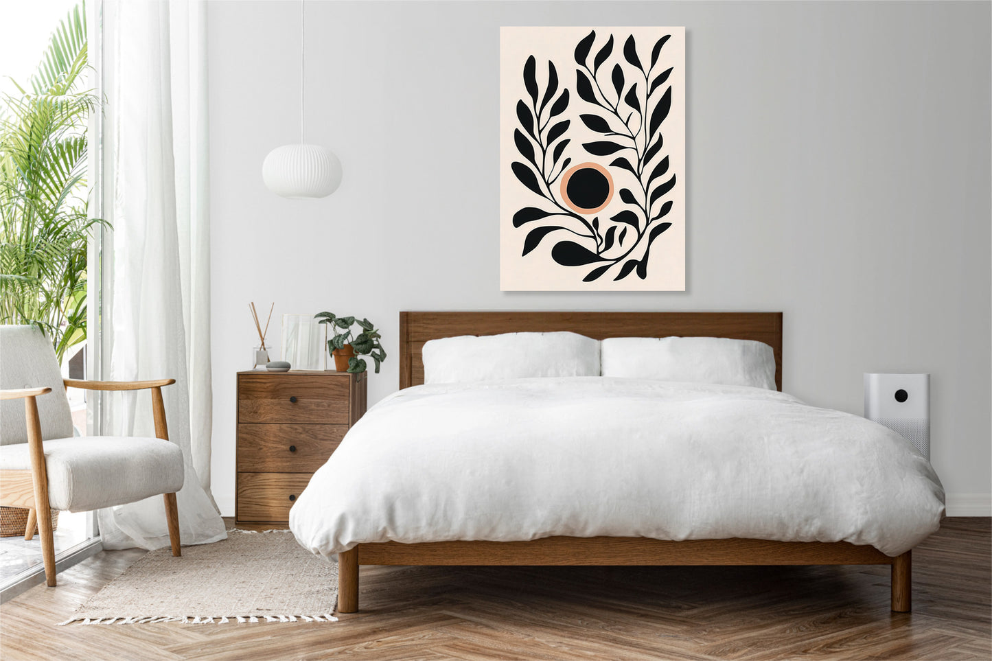 Obraz  Kwietnik 2 Minimalistyczny , Wnętrza Styl Skandynawski, Boho