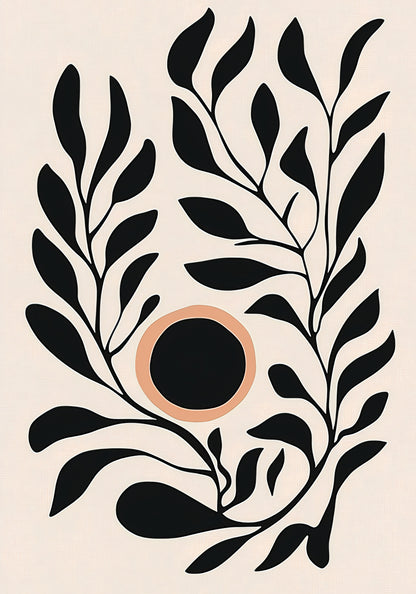 Plakat  Kwietnik 2 Minimalistyczny , Wnętrza Styl Skandynawski, Boho