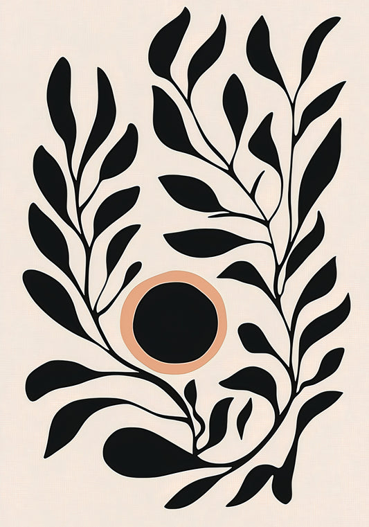Plakat  Kwietnik 2 Minimalistyczny , Wnętrza Styl Skandynawski, Boho