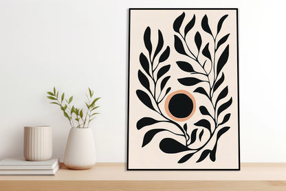Plakat  Kwietnik 2 Minimalistyczny , Wnętrza Styl Skandynawski, Boho