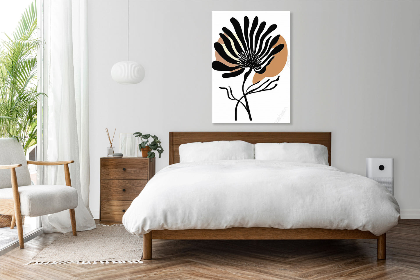 Obraz  Rozkwit Minimalistyczny , Wnętrza Styl Skandynawski, Boho