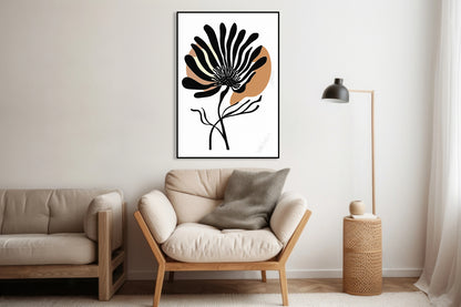 Plakat  Rozkwit Minimalistyczny , Wnętrza Styl Skandynawski, Boho