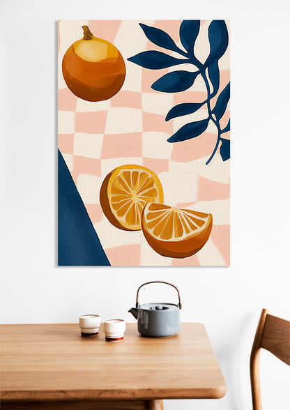 Obraz  Nowoczesny Owoce I Pomarańcze I Pop Art Vintage do Salonu