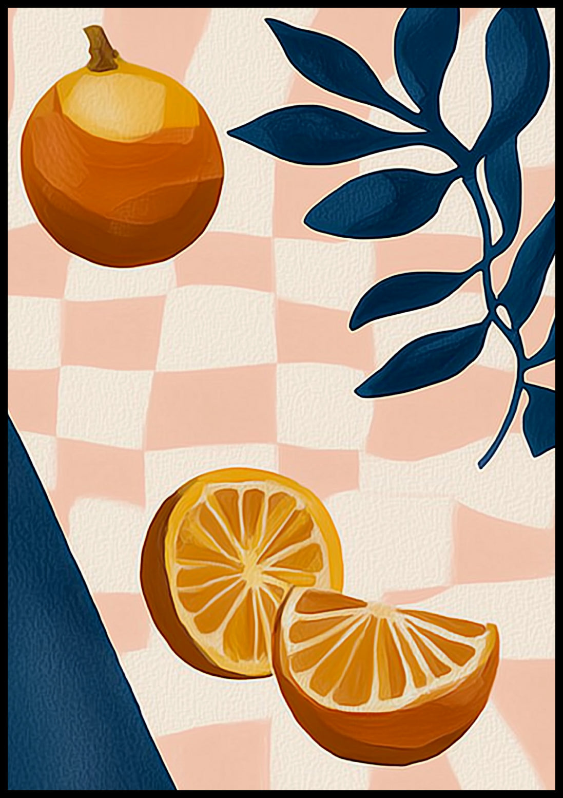 Plakat  Nowoczesny Owoce I Pomarańcze I Pop Art Vintage do Salonu