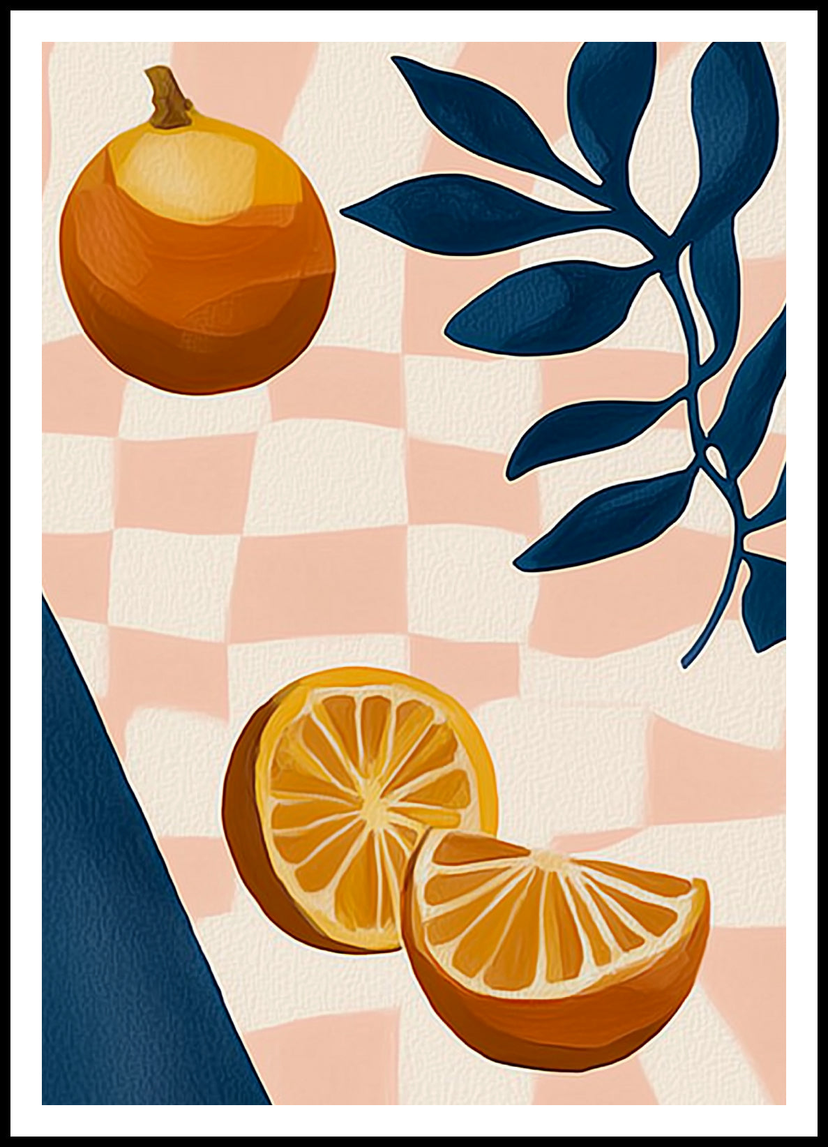 Plakat  Nowoczesny Owoce I Pomarańcze I Pop Art Vintage do Salonu