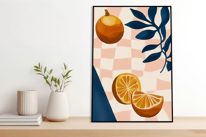 Plakat  Nowoczesny Owoce I Pomarańcze I Pop Art Vintage do Salonu