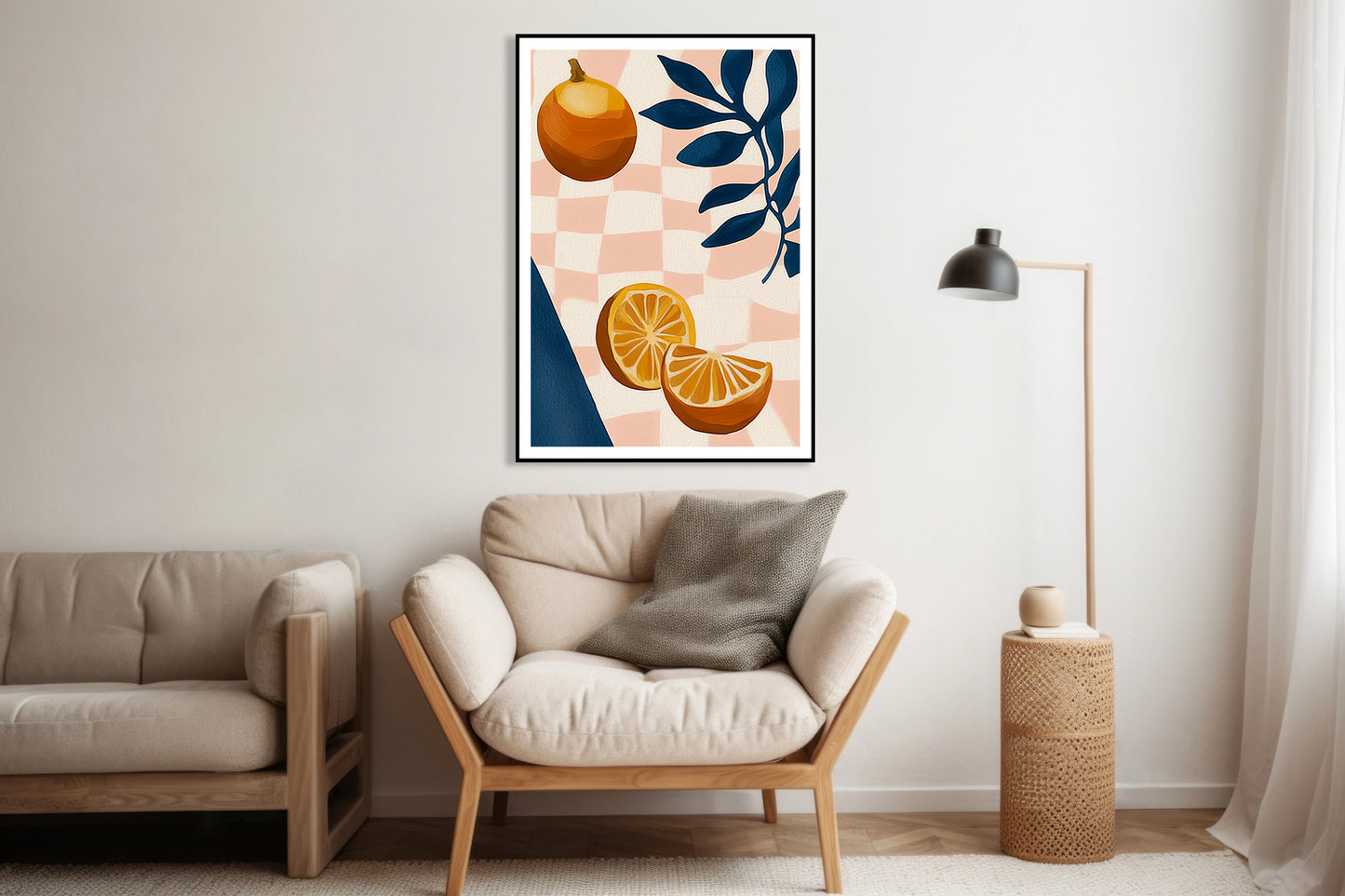 Plakat  Nowoczesny Owoce I Pomarańcze I Pop Art Vintage do Salonu