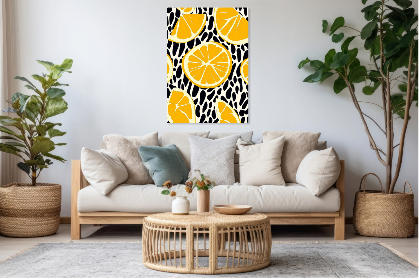 Obraz  Nowoczesny Owoce I Cytryny 2 I Pop Art Vintage do Salonu