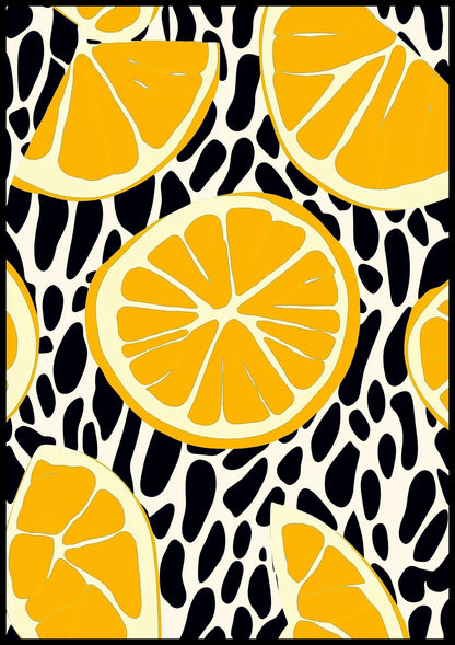 Plakat  Nowoczesny Owoce I Cytryny 2 I Pop Art Vintage do Salonu
