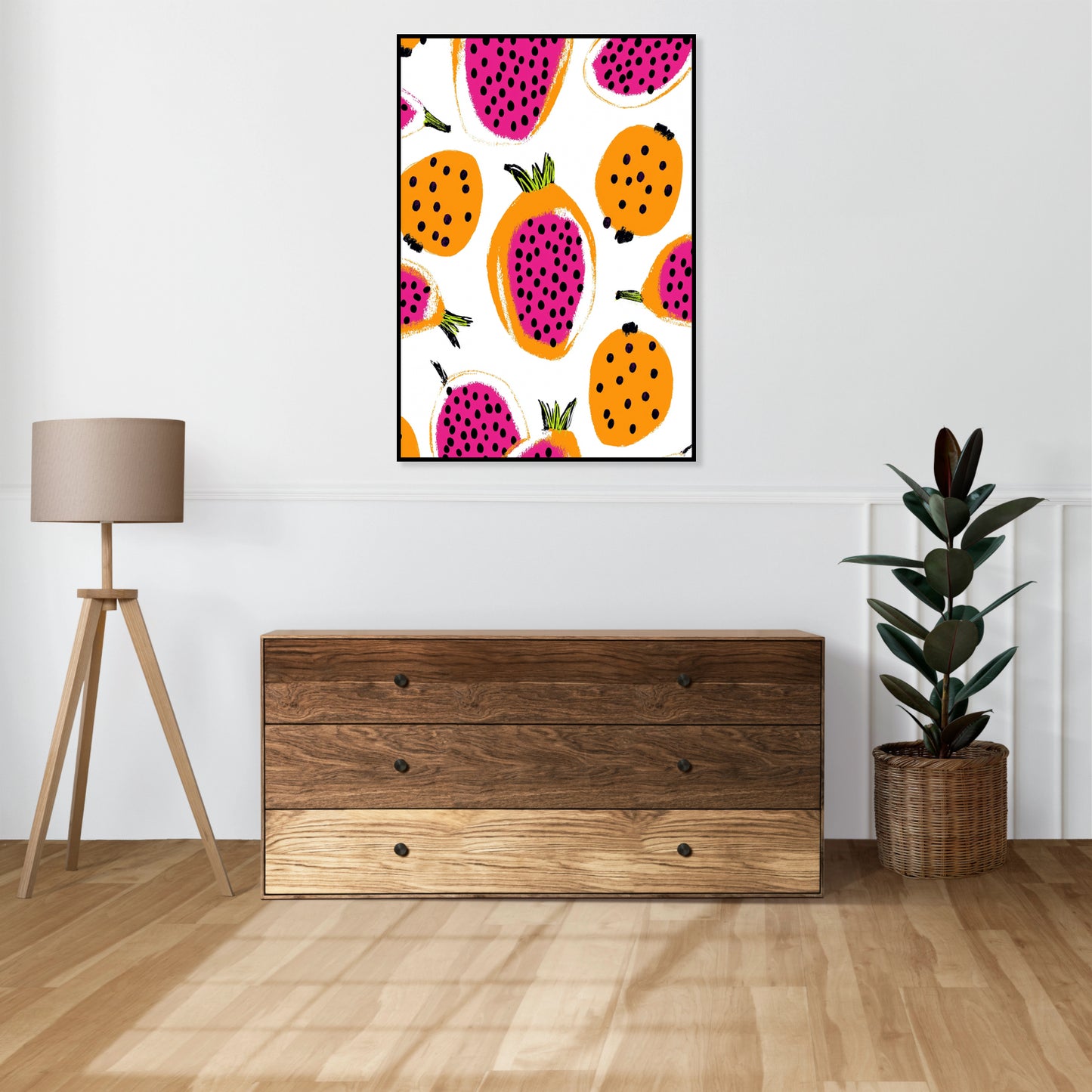 Plakat   Nowoczesny Owoce I Smoczy I Pop Art Vintage do Salonu