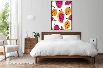 Plakat   Nowoczesny Owoce I Smoczy I Pop Art Vintage do Salonu