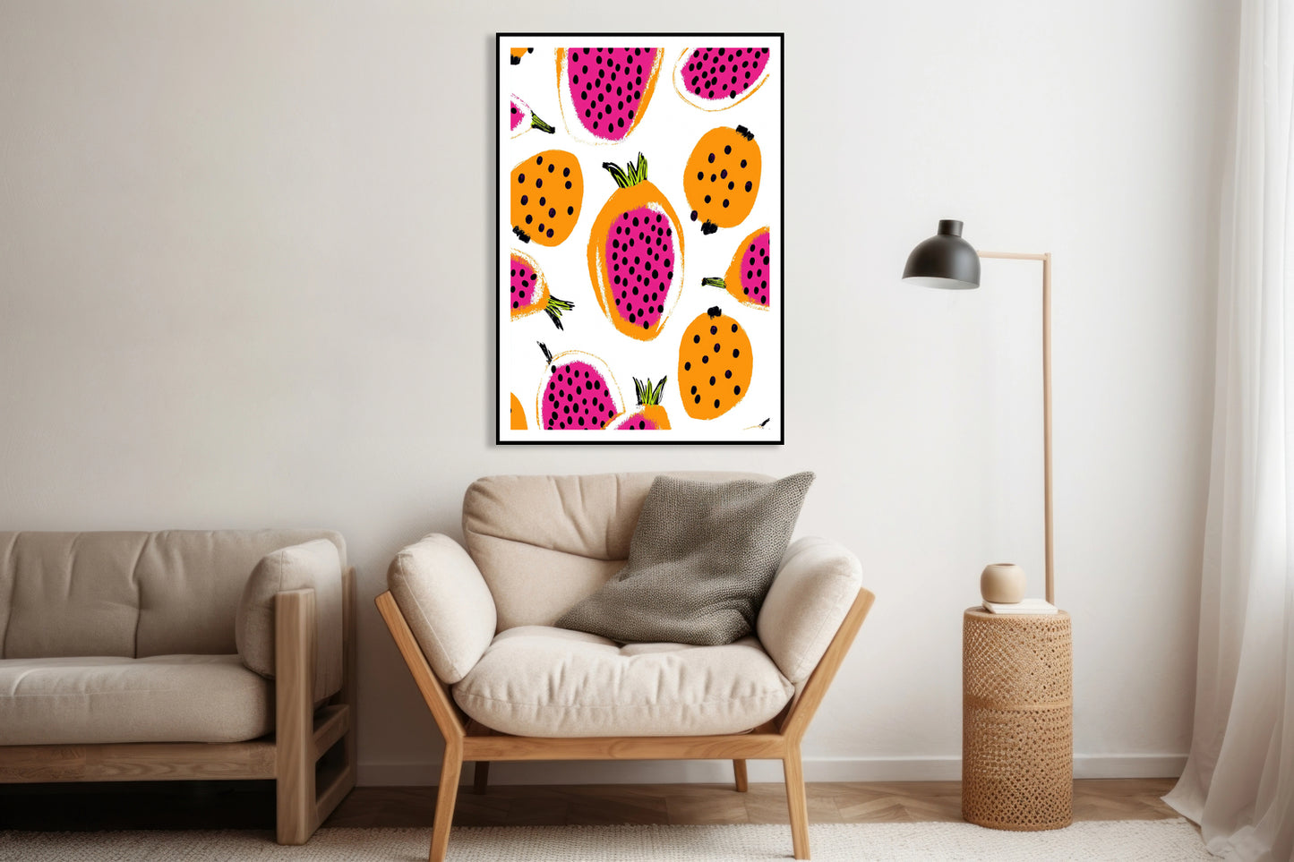 Plakat   Nowoczesny Owoce I Smoczy I Pop Art Vintage do Salonu
