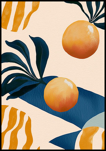Plakat   Nowoczesny Owoce I Pomarańcze 2 I Pop Art Vintage do Salonu