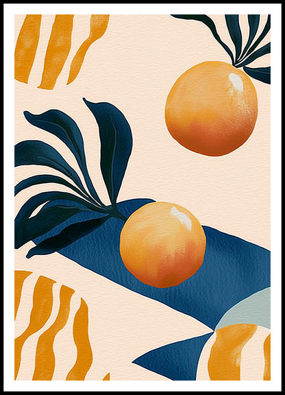 Plakat   Nowoczesny Owoce I Pomarańcze 2 I Pop Art Vintage do Salonu
