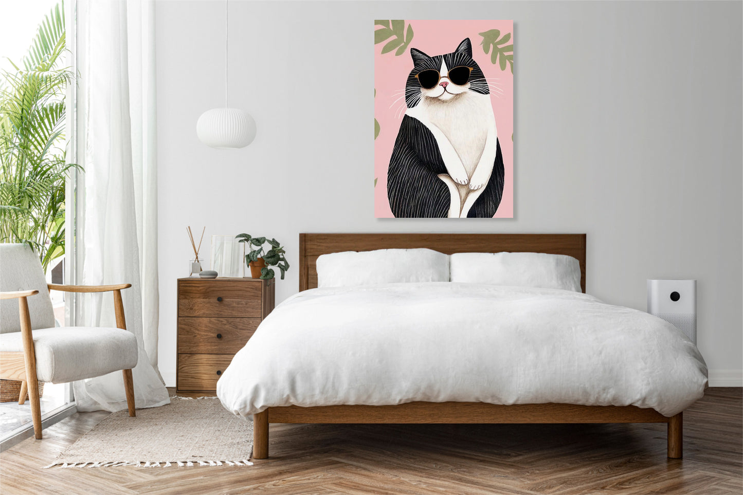 Obraz  Kocur  Minimalistyczny , Wnętrza Styl Skandynawski, Boho