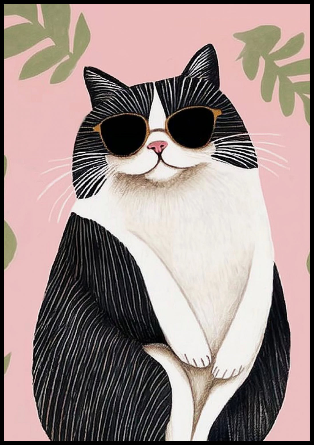 Plakat  Kocur  Minimalistyczny , Wnętrza Styl Skandynawski, Boho