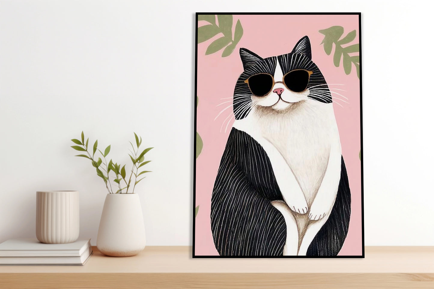 Plakat  Kocur  Minimalistyczny , Wnętrza Styl Skandynawski, Boho