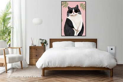 Plakat  Kocur  Minimalistyczny , Wnętrza Styl Skandynawski, Boho