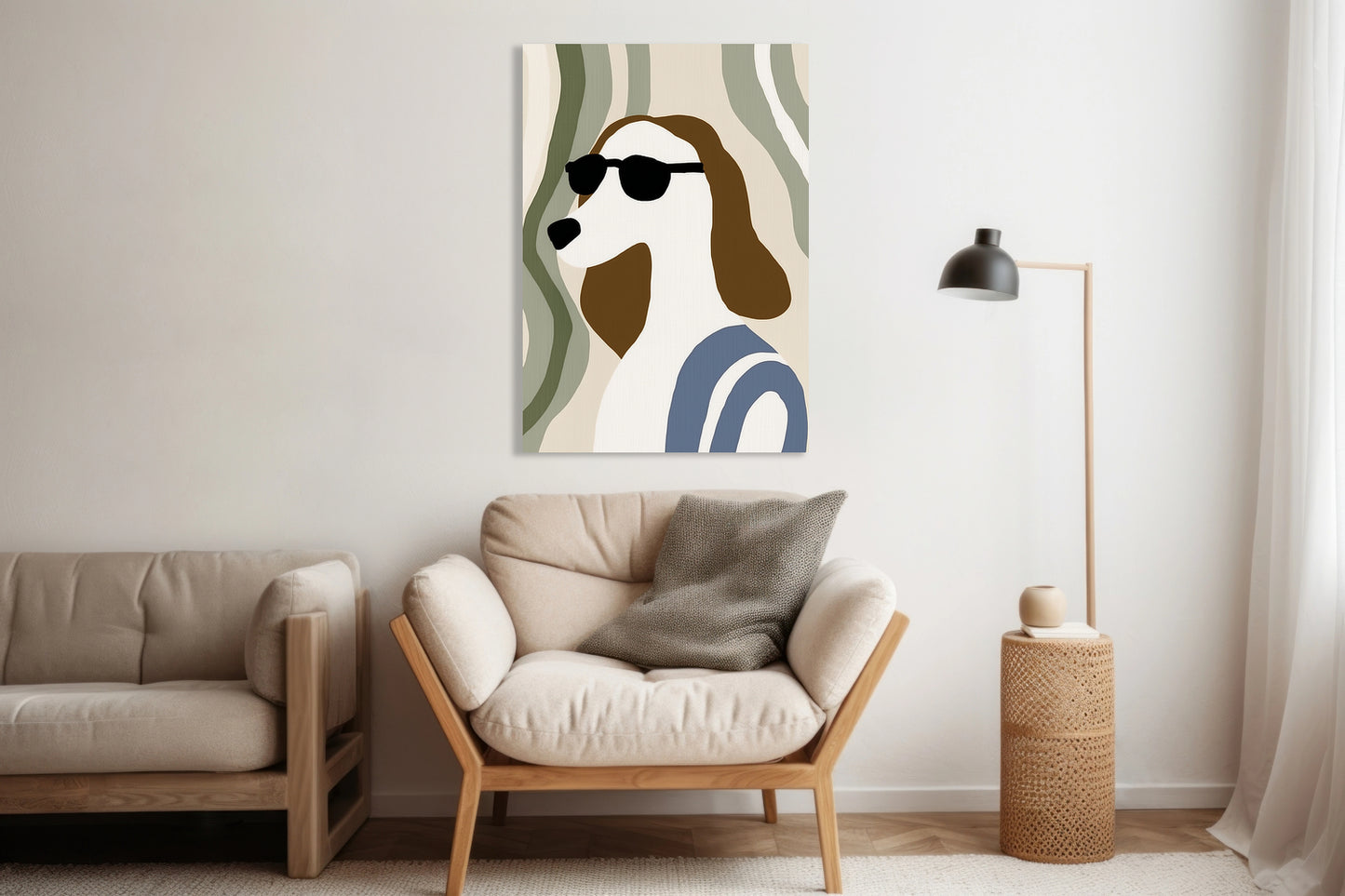 Obraz  Psina Minimalistyczny , Wnętrza Styl Skandynawski, Boho
