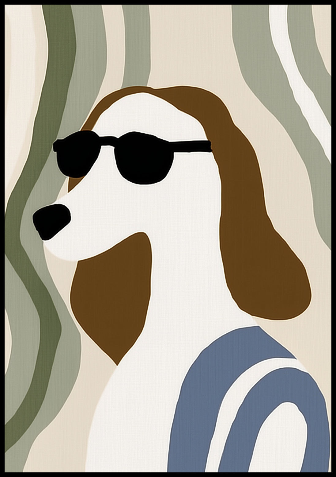 Plakat  Psina Minimalistyczny , Wnętrza Styl Skandynawski, Boho