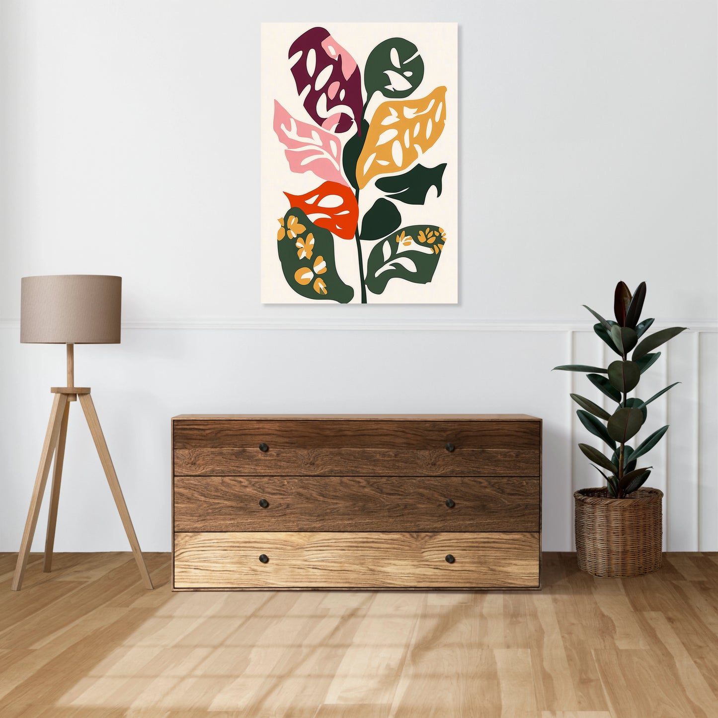 Obraz  Kwiatorośl 2 Minimalistyczny , Wnętrza Styl Skandynawski, Boho