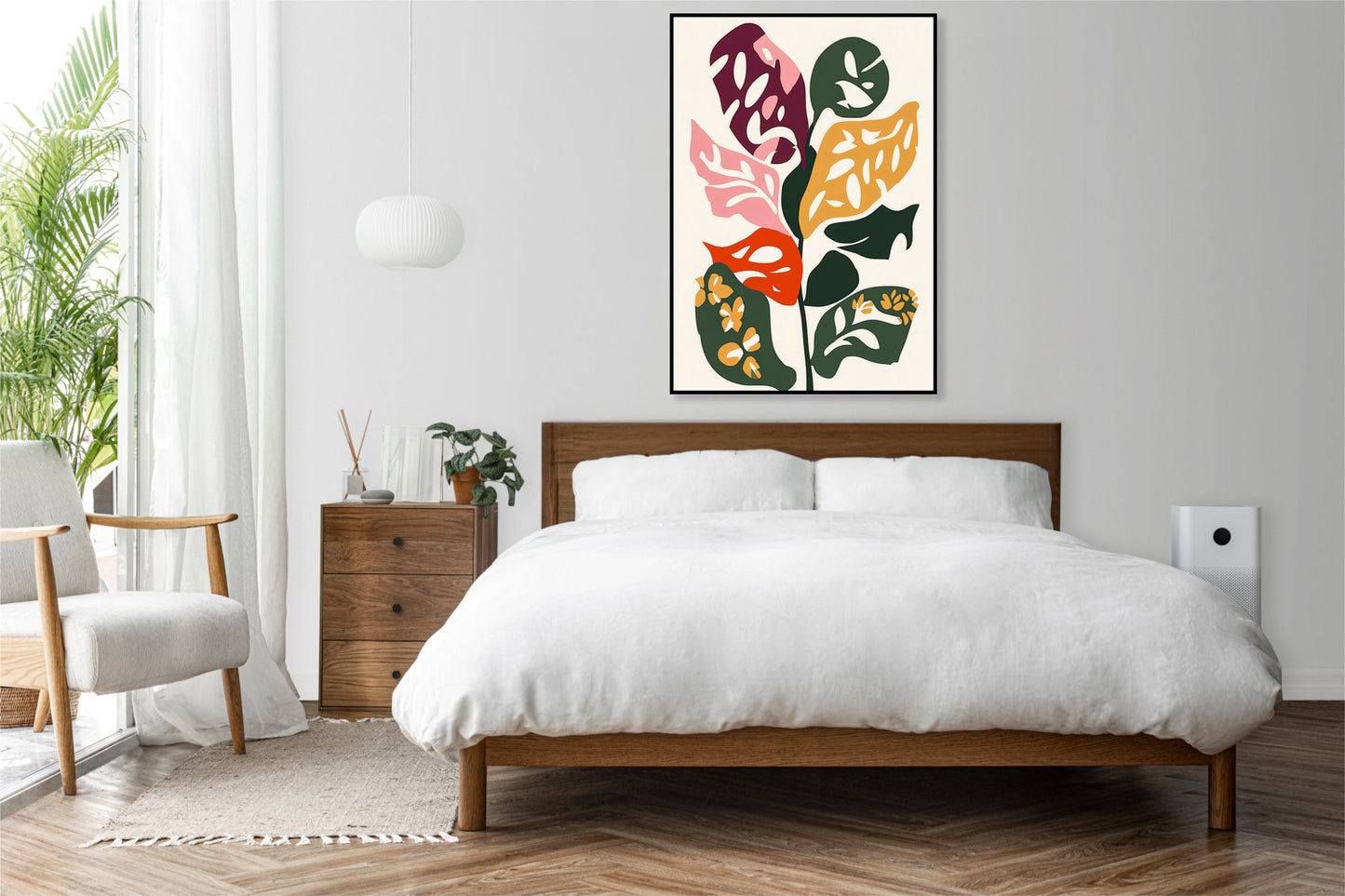 Plakat  Kwiatorośl 2 Minimalistyczny , Wnętrza Styl Skandynawski, Boho