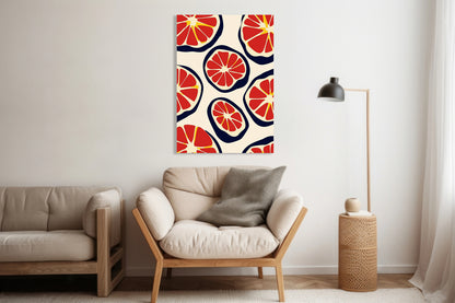 Obraz  Nowoczesny Owoce I Grejfrut I Pop Art Vintage do Salonu