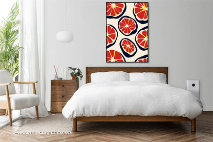 Plakat  Nowoczesny Owoce I Grejfrut I Pop Art Vintage do Salonu