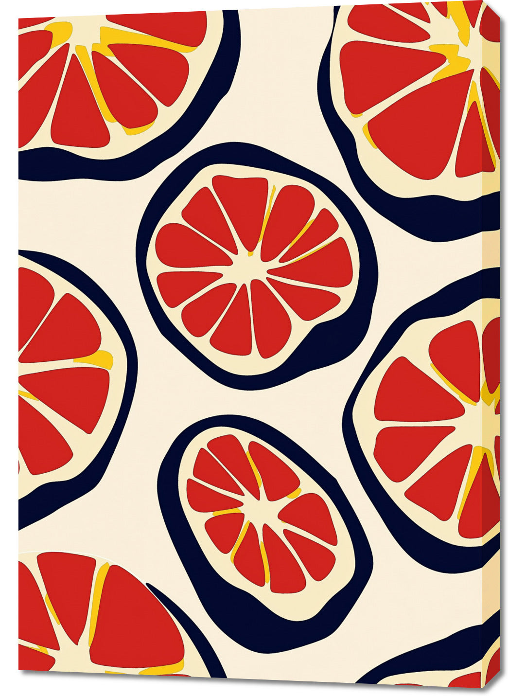 Obraz  Nowoczesny Owoce I Grejfrut I Pop Art Vintage do Salonu